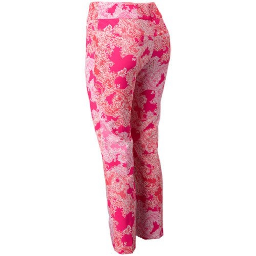 IBKUL Pink Paisley Ankle Pants Great pair of golf pants size 4 - Picture 5 of 16